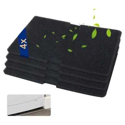 Image de 4 x Filtre Seche linge Beko 2964840100, Éponge pour Sèche à Pompe Chaleur et Séchoir Condensation, Filtres en Mousse Grundig Blomberg ElektraBregenz 240 150 12 mm