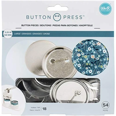Image de We R Memory Keepers Recharge Bouton Pression Button Press Refill Pack 18/Pkg Large (58mm), Taille L, (lot, Blanc, 7,09 x 6,97 1,5 in