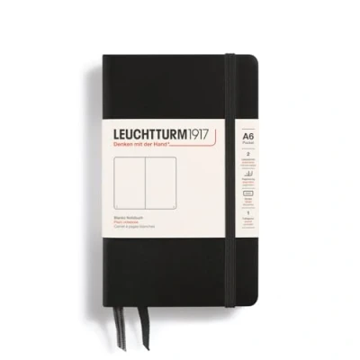 Image de LEUCHTTURM1917 317257 Carnet Pocket (A6) couverture rigide, 187 pages numérotées, blanc, noir