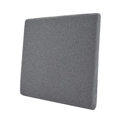 Image de Amazon Basics Coussin de siège en mousse à mémoire forme Gris Carré, 38 x 3.16 cm
