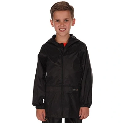 Image de Regatta Femme Kids Jacket Veste À Capuche Imperméable Stormbreak, Noir Noir, Taille Unique EU