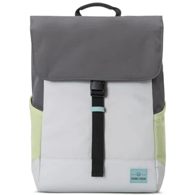 Image de Johnny Urban Sac à Dos Femme &amp; Homme Gris Vert MIKA Backpack avec Compartiment pour Laptop Fabriqué en PET Recyclé Rembourrage Maille Hydrofuge