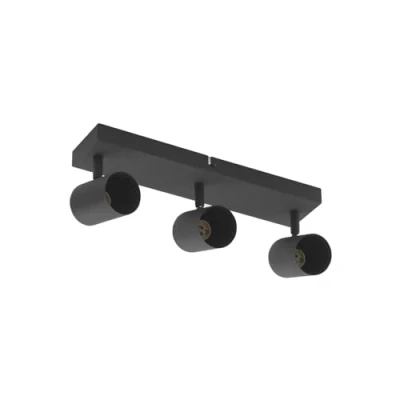 Image de Lindby Spot Jorell à intensité variable en Noir Métal e. a. pour Bureau (à 3 lampes, GU10), Lampe encastrable, plafonnier, applique