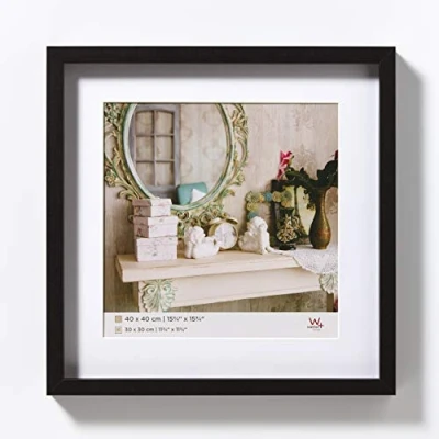 Image de walther design cadre photo noir 40 x cm avec passe partout, Stockholm en bois EA444B