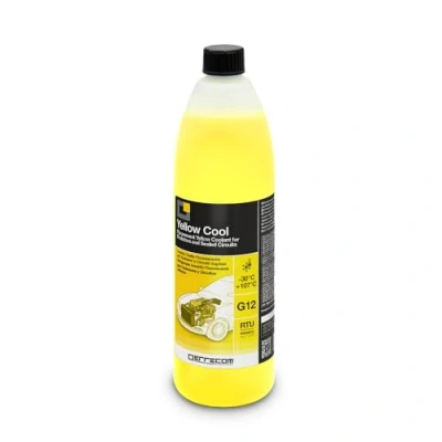 Image de Errecom Yellow Cool, Liquide de Radiateur Jaune Fluorescent 30C, antigel G12 avec Paquet d&#039;inhibiteurs à Base Organique OAT, Prêt l&#039;emploi, 1 Litre