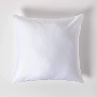 Image de HOMESCAPES Lot de 2 Taie d’Oreiller 80x80 cm en 100% Coton Bio 400 Fils Coloris Blanc