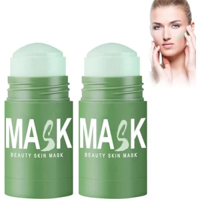 Image de Atheniz dissolvant de points noirs, Stick Masque au thé vert Oneews, en bâton vert, nettoyant profondeur noirs (2pcs)