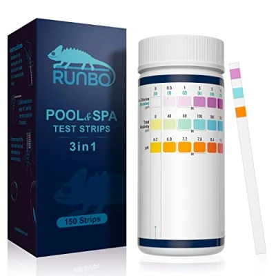 Image de RUNBO 3 en 1 Testeur Piscine pour Eau de et Spa 150 Test durete d&#039;eau Tester Chlore Libre, Le Brome L&#039;alcalinité Totale pH