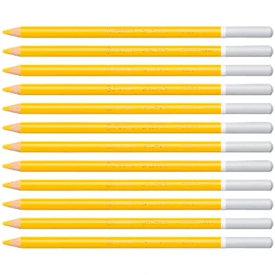 Image de Crayon de couleur STABILO CarbOthello Lot x 12 crayons pastel fusain Jaune chrome foncé (1400/210)