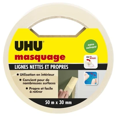 Image de UHU Rollafix ruban adhésif de masquage, 30m x 50mm