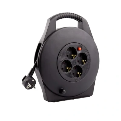 Image de LEDKIA LIGHTING Enrouleur Extensible 10m 3x1.5 mm Noir