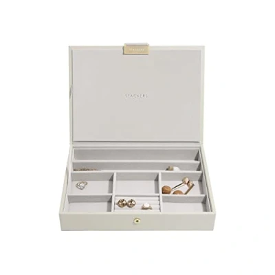 Image de Stackers Oatmeal Classic Boîte à bijoux avec couvercle Taille M