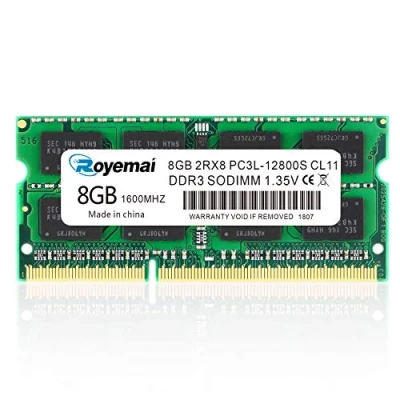 Image de DUOMEIQI 8go PC3L 12800S RAM, DDR3L 1600 So DIMM, ddr3 PC3 12800 MHz 1.35V 2Rx8 Barrette de ram pc Portable Dual Rank 204 Pin CL11