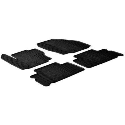 Image de Gledring 0284 Ensemble de tapis sol Caoutchouc avant et arrière 4 noir 750mm 550mm FORD: S Max Mk1, Galaxy Mk2 MPV