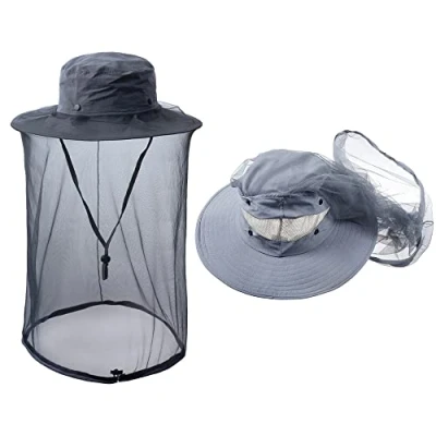 Image de ZffXH Mosquito Net Hats with Netting, Face Sarifi Hiking Sun Protection Cap, Beekeeper Beekeeping