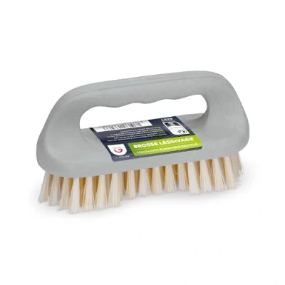 Image de Brosse de Nettoyage Pour Nettoyer, Récurer Désincruster ou Lessiver tous supports Manche 100% Plastique Recyclé Made in France