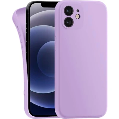 Image de MyGadget Coque Compatible avec Apple iPhone 12 Case TPU Souple &amp; Soft Cover Protection Extra Fine Légère Étui Coloré Anti Choc et Rayures Violette