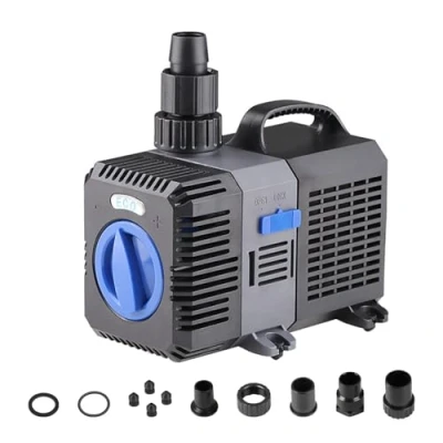 Image de EXLECO Super ECO Pompe de Bassin Exterieur, Filtration, Basse Consommation, Poisson Oase, Ruisseau, avec Axe en Céramique, Reglable pour Fontaine, Cascade 4500L/H 30W