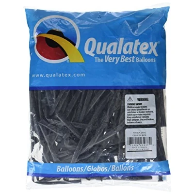 Image de Ballons Qualatex 260 noir onyx (sachet de 100)