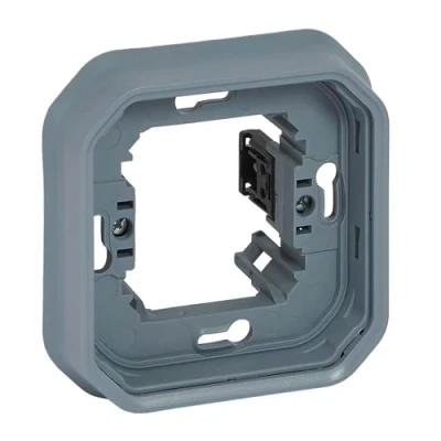 Image de LEGRAND, Plexo New 069682L Cadre de support encastré pour pièces humides avec griffe d&#039;expansion, gris