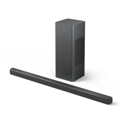 Image de Philips TAB6309 Barre de Son 2.1 avec Caisson Basses sans Fil canaux 320 W, DTS Virtual X, Bluetooth 5.4, HDMI Arc, Connexion Optique et connectivité USB Gris foncé