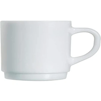 Image de Arcoroc Hotelerie Lot de 6 mugs empilables Blanc uni Capacité 0,29 l
