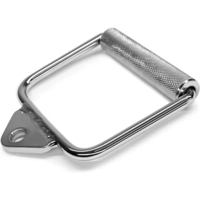 Image de Yes4All SAT1Z1 Fixation de câble Unique en D pour haltérophilie Traction LAT/Barre Triceps Supporte jusqu&#039;à 350 kg Unisexe, A. Poignée Chrome, 1.8