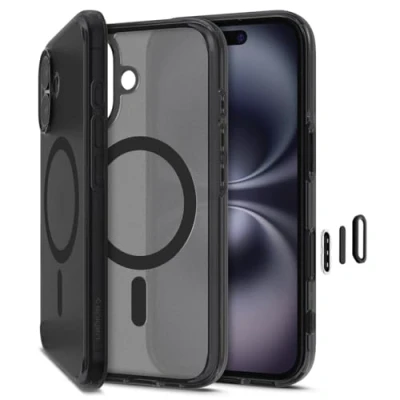 Image de Spigen Coque pour iPhone 16, Ultra Hybrid T MagFit, [Bouton Camera Control] 6,1 Pouces Frost Noir
