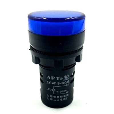 Image de Woljay Voyant indication panneau Pilote LED Bleu 22mm AC 220V 20mA Indicateur de lampe signalisation 2 pièces