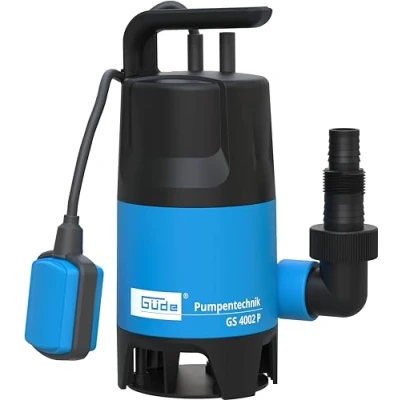 Image de Güde 94630 GS4002P Pompe submersible pour eaux usées Avec interrupteur à flotteur 400 W 7500 l/h Hauteur de refoulement maximale : 5 m [Classe énergétique A],Blue/Noir