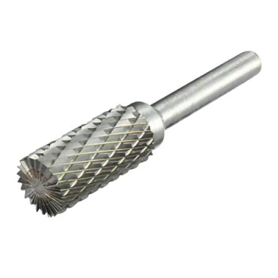Image de sourcing map Fraise Rotative Lime en carbure de tungstène à double coupe tête 12mm tige 6 mm bout cylindre
