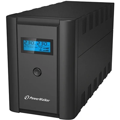 Image de PowerWalker VI 2200 LCD IEC Onduleur CA 230 V 1200 Watt VA 9 Ah USB connecteurs de sortie : 6 noir
