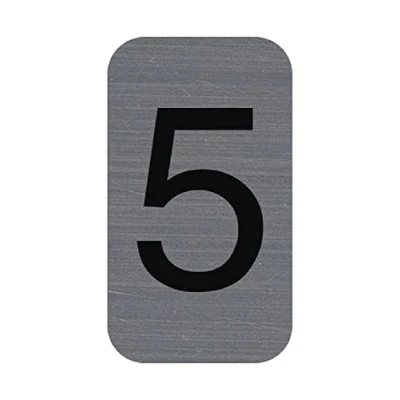 Image de Plaque de signalisation chiffres 5, 25 x 44 mm