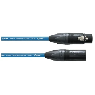 Image de CORDIAL CABLES Câble micro XLR 5 m bleu CÂBLES MICROPHONE Select Symétrique Standard