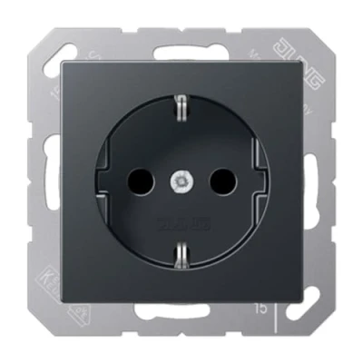 Image de Jung Simple Insert Prise de Courant Anthracite A1520BFANM