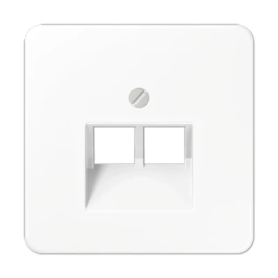 Image de Jung x2 Cache Prise réseau blanc alpin CD569 2UAWW