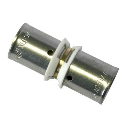Image de SOMATHERM FOR YOU, Manchon égal à sertir PER Ø16 Installation rapide et fiable Acier inoxydable résistant la corrosion Compatible avec outils de sertissage H, U, RF Norme NF