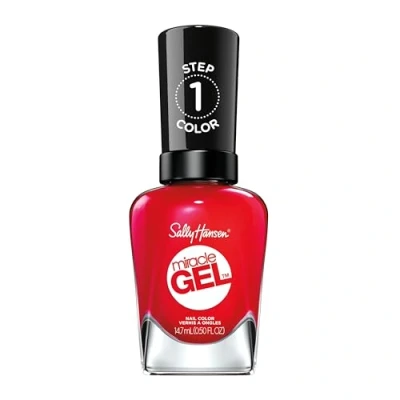 Image de Sally Hansen Vernis à ongles Miracle Gel Effet longue tenue Sans lampe UV Facile enlever 470 Red Eye 14,7 ml