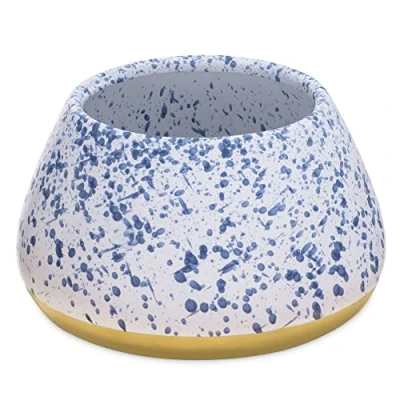 Image de Navaris Gamelle surélevée Bol 19,8 x 11,5 cm en grès pour Chien Longues Oreilles épagneul Cocker Écuelle croquettes Eau pâtée