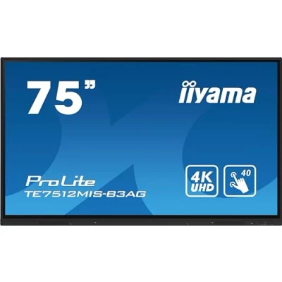 Image de iiyama 75 iiWare10, Android 11, 8/64GB, 40 Points PureTouch, W128844334 (8/64GB, PureTouch IR with Zero Bonding, 3840x2160, UHD IPS Panel, Metal Housing, Fan Less,)