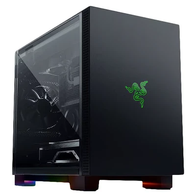 Image de Razer Tomahawk Mini ITX Mallette de Jeu avec Chroma RGB (Portes Battantes des Deux Côtés, Ventilation, Filtre à Poussière, Gestion Câbles, pour Radiateurs Jusqu&#039;à 240 mm)