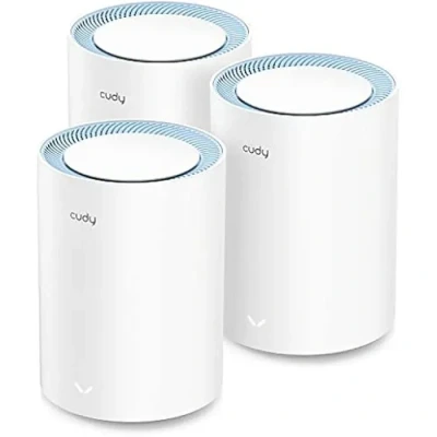 Image de Cudy M1200 3 PACK système Wi Fi maillé Bi bande (2,4 GHz / 5 GHz) (802.11ac) Blanc 1 Interne Neuf