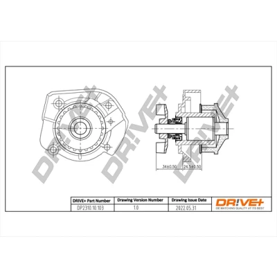 Image de Pompe à eau, refroidissement du moteur Dr!ve+ DP2310.10.103