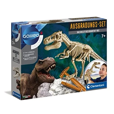 Image de Clementoni 69491 Galileo Science Kit de fouilles : Le Squelette du Géant T Rex Jouet pour enfants à partir 7 ans excavation fossiles avec marteau &amp; burin petits explorateurs