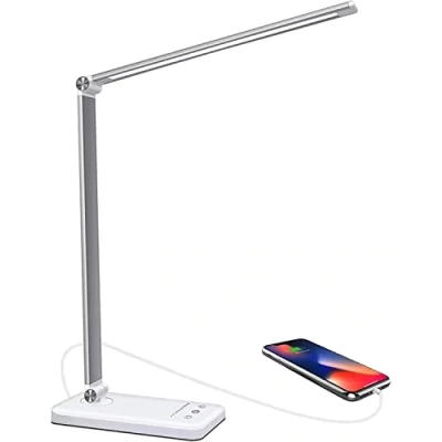 Image de lampe de Bureau LED, Table Dimmable 5 Modes Couleur et 10 Niveaux Luminosité,La protection des yeux convient aux enfants à lire,Lampe travail,Veilleuse,Lampe chevet