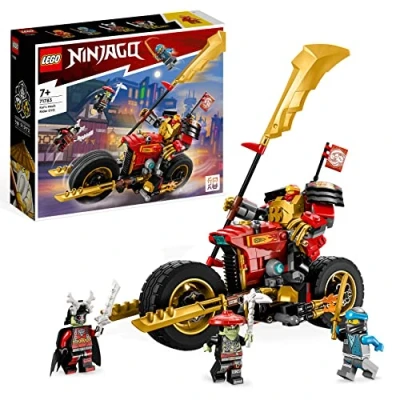 Image de LEGO Ninjago 71783 La Moto du Robot De Kai â“ Ã‰Volution, Jouet Garçons Et Filles Ninja Ã‰volutif, Figurine 2 Minifigurines Roi Squelette, Jeu Enfants 7 Ans