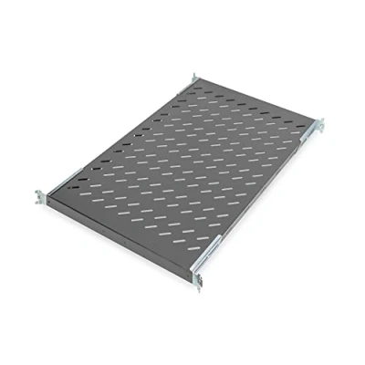 Image de DIGITUS Tablette Profondeur Variable pour Montage Fixe 19 Pouces 1U Capacité de Charge 50 kg armoires réseaux &amp; serveurs A partir d&#039;une d&#039;armoire 1000 mm Noir