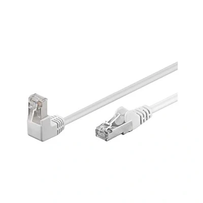 Image de Câble réseau CAT 5e GOOBAY 10m paire torsadée écrantée (F/UTP) connecteur à 90, moulé blanc