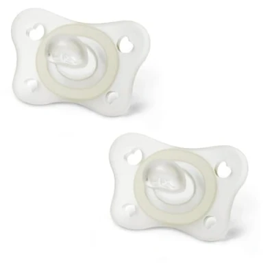Image de Chicco Sucette Physio Mini Soft &quot;tout silicone&quot; x2 phosphorescente 2 6m