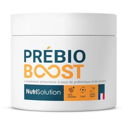 Image de PrébioBoost : Complément Prébiotique Naturel pour Personnes Âgées Favorise la Santé Digestive, un Transit Régulier et le Confort Intestinal Fabriqué en France par Nutrisolution (1)